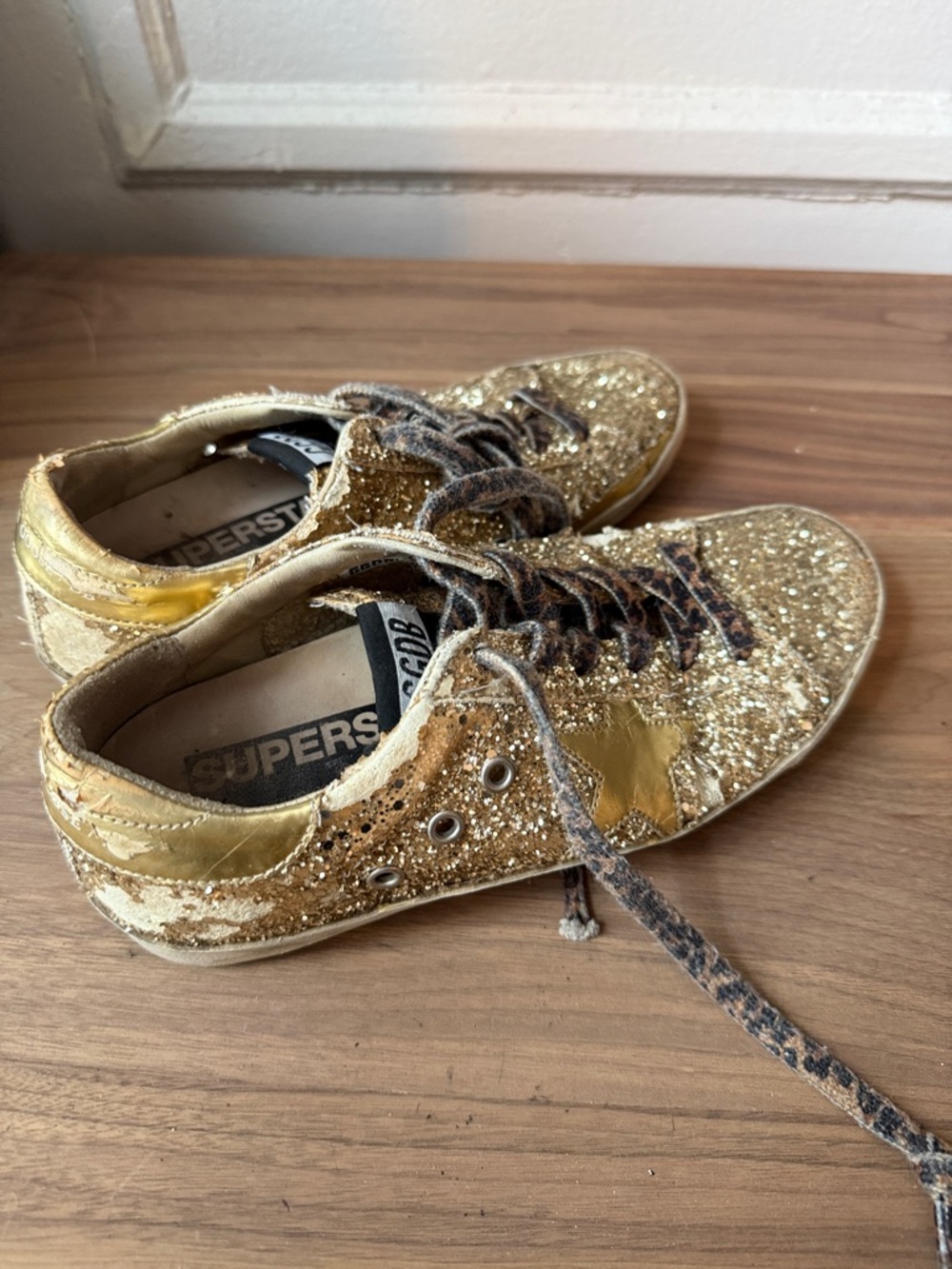 Golden goose superstar Gold Glitter Low-Top Sneakers